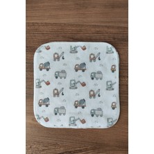 Bambik 6'lı Penye Ağız Mendili %100 Pamuk Antialerjik 20X20 cm Baskılı Bebek Mendil Seti
