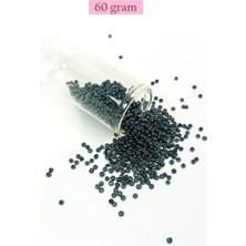 İlk El Grup Dökme Cam Kum Boncuk (11/0) 2 mm - 60 Gram -  Koyu Yeşil - BNC054