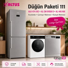Altus Düğün Paketi 111 Alk 474 Xıe Buzdolabı + Al cm 91050 D Çamaşır Makinesi + Al 445 Nıx Bulaşık Makinesi