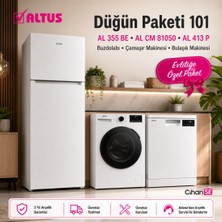 Altus Düğün Paketi 101 Al 355 Be Buzdolabı + Al cm 81050 Çamaşır Makinesi + Al 413 P Bulaşık Makinesi