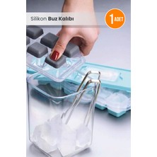Orvila 12 Bölmeli Kapaklı Silikon Buz Kalıbı Yapışmaz Taban