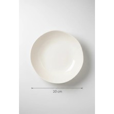 6'lı Kayla Çukur Tabağı 20CM Krem Rinart