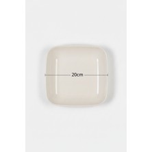 6'lı Verona Çukur Tabak 20X20CM Krem Rinart