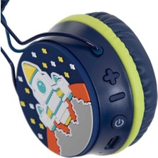 İlk El Grup  Roket Desenli Bluetooth Kulak Üstü Kablosuz Kulaklık