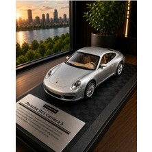 Scntoys Porsche 911 Carrrra S Diecast Model Araba 1:26 Ölçek Model Porsche Spor Araba Kutulu Özel Standlı