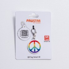 Pawstar Barış Desenli Qr Tag Evcil Hayvan Künyesi Isimlik Pet Tag Köpek Künyesi Kedi Künyesi Qr Kodlu Künye