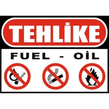 Reysa Tasarım Tehlike Benzin Sticker 20X28 cm