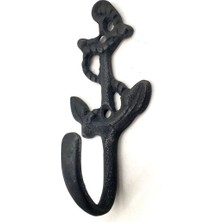 İlk El Grup Antika Tarz Dekoratif Pirinç Halatlı, Çapa, Denizci, Gemici  Askı - 95X42MM,  Oksit