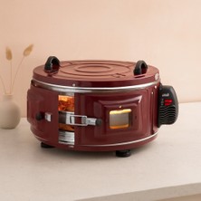 İlk El Grup Yuvarlak Davul Fırın 1100W 46 cm - Alüminyum Tepsi, Ön Gözlem Camı