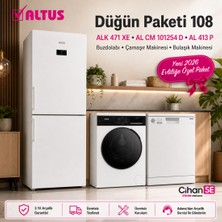 Altus Düğün Paketi 108 Alk 471 Xe Buzdolabı + Al cm 101254 D Çamaşır Makinesi + Al 413 P Bulaşık Makinesi