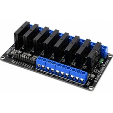 OEM 5V 8 Kanal Solid State Röle Modülü | 5V Tetikleme | 100-240V Ac 2A