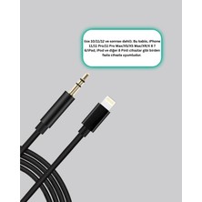 İlk El Grup  Lightning To 3.5mm Aux Ses Dönüştürücü Kablo 1 Metre Stereo Uyumlu