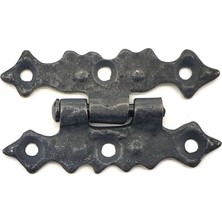 İlk El Grup Antika Tarz Dekoratif Pirinç Yıldız Menteşe - 63X36 Mm, Oksit