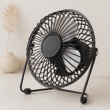 İlk El Grup USB Şarjlı Metal Mini Masaüstü Fan 14.5X7.5X15 cm