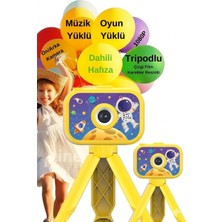İlk El Grup Dijital Fotoğraf Makinesi Çocuk Mini 1080P Hd Kamera Selfie Tripotlu Ön Arka Kamera
