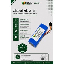 BataryaBank Mii Mijia 1s Robot Süpürge Bataryası 14.8V 5200MAH Li-Ion Yüksek Kapasiteli Uyumlu Pil