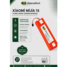 BataryaBank Mi Mijia 1s Uyumlu Robot Süpürge Bataryası 14.4V 6500MAH Yüksek Kapasiteli Li-Ion Pil