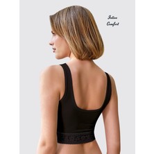 Intive Lingerie Berrak Altı Dantelli Modal/pamuk Karışımlı U Yaka Kalın Askılı Büstiyer/atlet