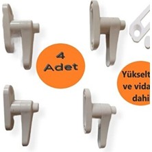 Lusenne Koruyucu ve Kilit: Beyaz Pvc Kapı ve Pencere Emniyet Mandalı Seti