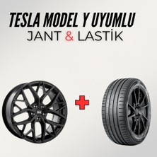 Kormetal Tesla Model Y Uyumlu Nokian 255/40R20 Yaz Lastiği 4 Adet YILI:2023+KM3420 20" Jant 4 Adet