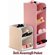 Lusenne Makyaj & Takı Organizeri: Iki Bölmeli Çok Fonksiyonlu Makyaj Organizer Seti