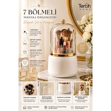 Lusenne Makyaj & Takı Organizeri: 7 Bölmeli Şeffaf Kapaklı Makyaj ve Kozmetik Kutusu