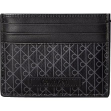 Calvin Klein Erkek Ck Monogram Logo Desenli Siyah Cüzdan LV04D1083G-UB1