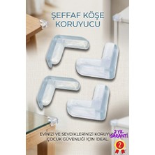 Lusenne Koruyucu ve Kilit: Mobilya Köşe Koruyucu, Çocuk Güvenliği Için 4 Parça Set