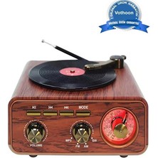 Lusenne El Aletleri Aksesuar Seti: Retro Plak Çalar Görünümlü Bluetooth Hoparlör, Şık ve Taşınabilir
