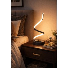 Legacy Lara Antrasit Renk Gün Işığı LED Işıklı Modern Tasarım LED Masa Lambası - Abajur - Gece Lambası