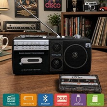 Lusenne Nostaljik Radyo: Retro Kaset Çalar ve Bluetooth Hoparlör, Çok Fonksiyonlu Müzik Cihazı