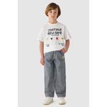 NBT Jeans Erkek Çocuk Beyaz Tshirt