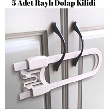 Lusenne Koruyucu ve Kilit: Çocuk Güvenliği Için 5'li Raylı Dolap Kilidi Seti, Pratik Emniyet Çözümü