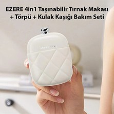 Lusenne Makyaj & Takı Organizeri: Taşınabilir Tırnak Bakım Seti - Tırnak Makası, Törpü ve Kulak Temizleme Ara