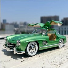 Scntoys Mercedes-Benz 300 Sl Mavi 1954 Model Klasik Araba 1/24 Ölçek Mercedes 300SL Yeşil