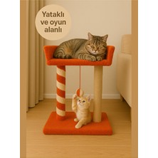 Lusenne Kedi Tırmalaması: Yumuşak Peluş Dokulu 2 Katlı Kedi Tırmalama ve Oyun Alanı