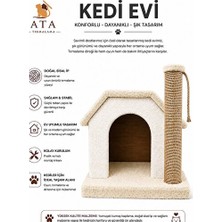 Lusenne Kedi Tırmalaması: Kumaş Kaplı Kedi Evi ve Sisal Tırmalama Direği, Dayanıklı ve Güvenli