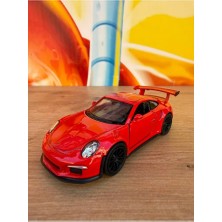 Scntoys Porsche 911 Gt3 Rs Turuncu Diecast Model Araba Çekbırak Porsche Spor Araba 1:32 Ölçek