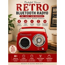 Lusenne Nostaljik Radyo: Retro Bluetooth Radyo - Fm, Aux ve USB Destekli Nostaljik Tasarım