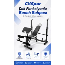 CKSpor Çok Fonksiyonlu Bench Press Sehpası Biceps ve Bacak Aparatlı Ağırlık Çalışma Istasyonu