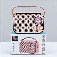 Lusenne Nostaljik Radyo: Mini Retro Bluetooth Radyo ve Tf Kart Girişli, Taşınabilir Müzik Cihazı