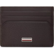 Tommy Hilfiger Erkek Metalik Bayrak Logo Etiketli Hakiki Deri Kahverengi Cüzdan AM0AM14494-GB6