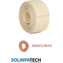 Lusenne Koruyucu ve Kilit: Krem Renk Kauçuk Köşe Bandı, Darbe Önleyici 2 Metre
