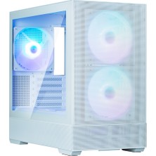 Zalman P30 Aır White Atx Mıd Tower Beyaz Kasa 1xusb 3.0, 1xusb Type-C,  1xmikrofon, 1xkulaklık, 3X140MM Argb Fan