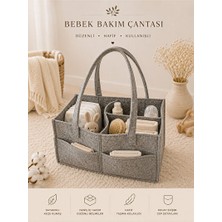 Lusenne Bebek Bakım Çantası: Şık Çok Bölmeli Keçe Organizer