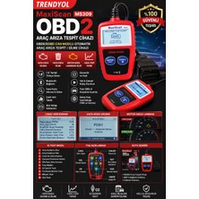Maxiscan MS309 Obd2 Araç Arıza Tespit Cihazı Obdıı/eobd Can Hata Kodu Okuma Silme Check Engine Türkçe Destek