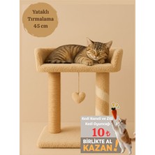 Lusenne Kedi Tırmalaması: Peluş Dokulu Çok Katlı Tırmalama Tahtası - Yatak ve Oyun Alanı Içerir