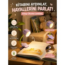 Lusenne Masa ve Gece Lambası: Çiçek Temalı Klipsli Okuma Lambası ve Pil Hediyeli