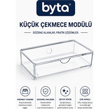 Lusenne Makyaj & Takı Organizeri: Çok Amaçlı Mini Şeffaf Çekmeceli Organizer, Kozmetik ve Ofis Için