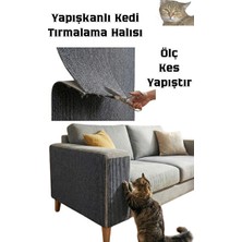 Lusenne Kedi Tırmalaması: Yapışkanlı Mobilya Koruyucu Tırmalama Halısı, Kesilebilir ve Pratik